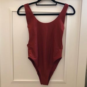 Aerie burnt orange one piece swimsuit